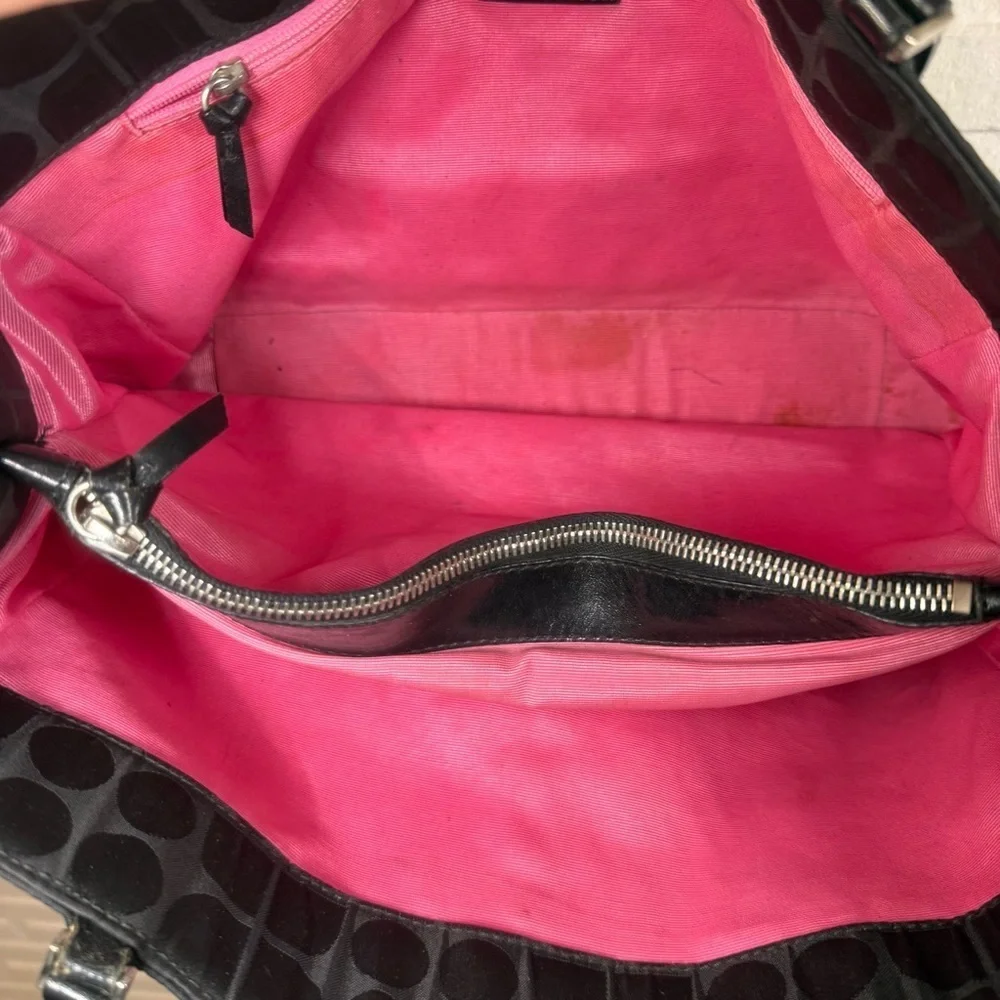 Kate Spade Vintage Black Nylon Shoulder Bag Made in Italy